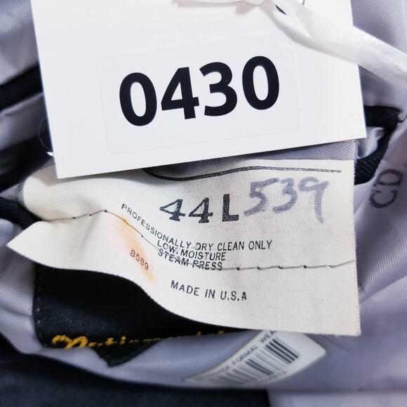 Christian Dior Blazer Men 44L Striped Peak Lapel Tuxedo Blazer - Picture 10 of 14